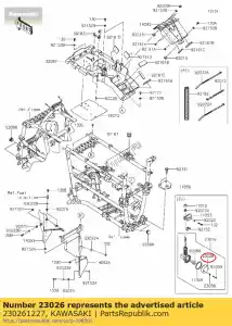 kawasaki 230261227 lens,reverse lamp kef300-a6 - Bottom side