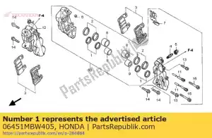 honda 06451MBW405 conjunto de vedação, pistão - Lado inferior