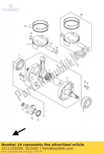 Suzuki 2111135G00 engrenage, dr primaire - La partie au fond