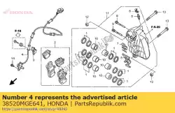 Ici, vous pouvez commander le capteur, fr. Vitesse de roue auprès de Honda , avec le numéro de pièce 38520MGE641: