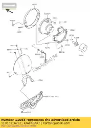 Ici, vous pouvez commander le support, lampe frontale, argent vn900 auprès de Kawasaki , avec le numéro de pièce 110551167CE: