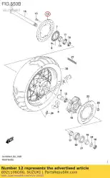 Ici, vous pouvez commander le disque, frein arrière auprès de Suzuki , avec le numéro de pièce 6921106G00: