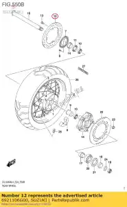 suzuki 6921106G00 disque, frein arrière - La partie au fond