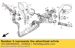 Aquí puede pedir unidad de conmutación, arrancador de Honda , con el número de pieza 35160KWWA01: