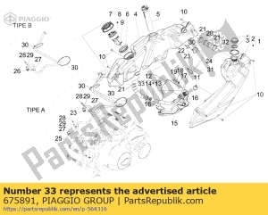 aprilia 675891 tank pipe - Bottom side