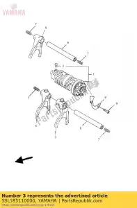 yamaha 5SL185110000 garfo, turno 1 - Lado inferior