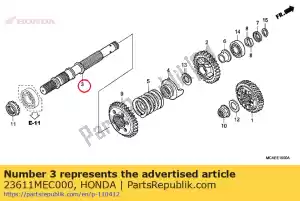 Honda 23611MEC000 as, laatste versnelling - Onderkant