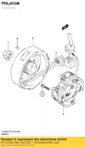 Suzuki 071300625B tornillo - Lado inferior