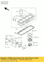 130081133, Kawasaki, anello-set-pistone, std zx400-h2 kawasaki zxr 400 1990 1991 1992 1993 1994 1995 1997 1998 1999, Nuovo