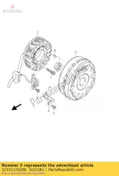 Ici, vous pouvez commander le rotor assy, ?? Magn auprès de Suzuki , avec le numéro de pièce 3210215G00: