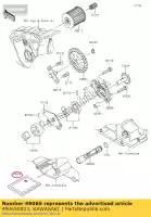 490650023, Kawasaki, huile de filtre kx250w9f kawasaki  kx 250 2009 2010 2011 2012 2013 2014 2015 2016 2017 2018 2019 2020, Nouveau