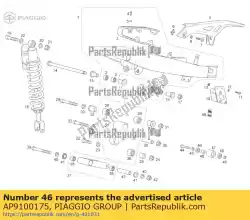 Ici, vous pouvez commander le roulement à billes 8x22x7 auprès de Piaggio Group , avec le numéro de pièce AP9100175: