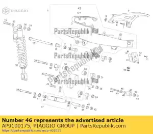 Piaggio Group AP9100175 roulement à billes 8x22x7 - La partie au fond