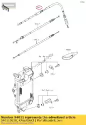 Here you can order the cable-clutch klx250vgf from Kawasaki, with part number 540110620: