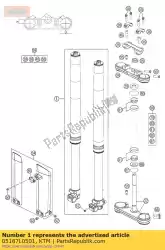 vork wp 85/105 sx van KTM, met onderdeel nummer 05187L0501, bestel je hier online: