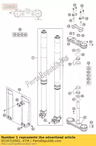 ktm 05187L0501 vork wp 85/105 sx - Onderkant