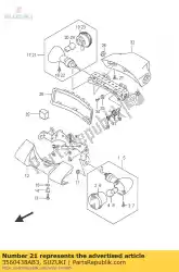 lamp assy, ?? Draait van Suzuki, met onderdeel nummer 3560438AB3, bestel je hier online: