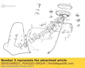 Piaggio Group 00G01608021 conducto de cable.km.contador - Lado inferior