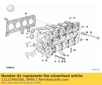 11121460586, BMW, cilinderkop bmw  1000 1984 1985 1986 1987 1988 1989 1990 1991 1992 1993 1994 1995 1996, Nieuw