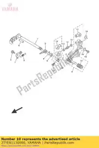 yamaha 2TYE81130000 cubierta, pedal de cambio - Lado inferior