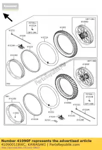 Kawasaki 410900118WC roda, rr, 2,15x18, al nipp - Lado inferior