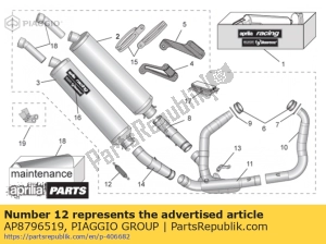 aprilia AP8796519 molla dei tubi di scarico - Il fondo