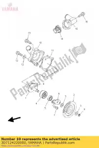 yamaha 3D7124220000 cubierta, vivienda - Lado inferior