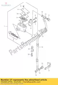 suzuki 5926812F00 collier, flexible de frein - La partie au fond