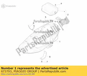Piaggio Group 673793 onder stoelbekleding - Onderkant