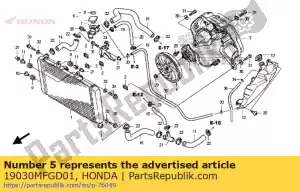 Honda 19030MFGD01 motor assy., fan - Bottom side