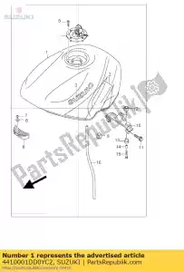 suzuki 4410001DD0YC2 serbatoio completo, carburante - Il fondo