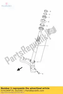 Suzuki 5141049F10 stelo, sterzo - Il fondo