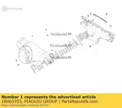 vorderdekking van Piaggio Group, met onderdeel nummer 1B003353, bestel je hier online: