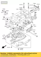 11065S064, Kawasaki, boné, ajustador de corrente kawasaki kfx400 400 , Novo