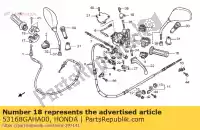 53168GAHA00, Honda, obudowa, górna przepustnica honda fes nes pes sh 125 150 2005 2006 2007 2008 2009 2010 2011 2012 2013, Nowy