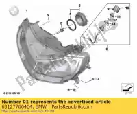 63127706404, BMW, headlight - lv / lht bmw  900 1200 2010 2011 2012 2013, New