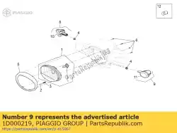 Aqui você pode pedir o lh indicador de mudança de direção em Piaggio Group , com o número da peça 1D000219: