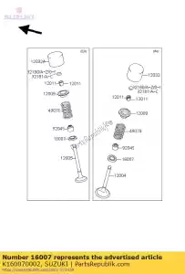 Suzuki K160070002 muelle de asiento - Lado inferior