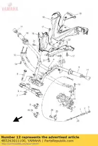 yamaha 4B5263011100 conjunto de cable del acelerador - Lado inferior