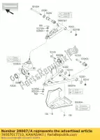 39007017710, Kawasaki, Arm-susp, fr, lwr, rh, nero kawasaki kvf750 4x4 eps brute force 750 4x4i epsgef epshef gff hff camo , Nuovo