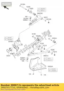 Kawasaki 39007017710 bras-susp, fr, lwr, rh, noir - La partie au fond