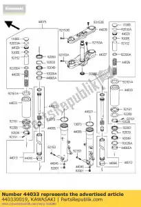 kawasaki 440330019 tapa-horquilla vn2000-a1h - Lado inferior