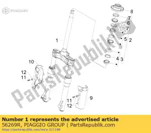 Piaggio Group 56269R conjunto do garfo dianteiro - Lado inferior
