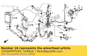 honda 19506MFFD00 manguera, derivación del termostato - Lado inferior