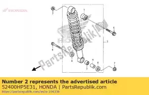 Honda 52400HP5E31 cojín assy., rr. - Lado inferior