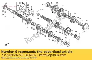 Honda 23451MS9750 engrenage, arbre principal e - La partie au fond