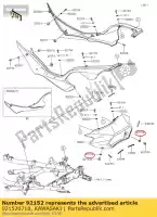 921520718, Kawasaki, kraag zx1000e8f kawasaki  zx 1000 2008 2009 2010 2019 2020 2021, Nieuw