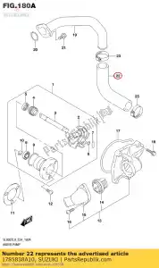 Suzuki 1785838A10 tubo flessibile, pompa dell'acqua - Il fondo