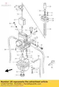 suzuki 1326716700 ajustador, acelerador - Lado inferior