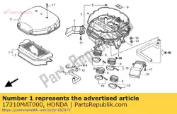 Qui puoi ordinare filtro dell'aria da Honda , con numero parte 17210MAT000: